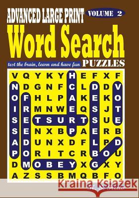 ADVANCED LARGE PRINT Word Search Puzzles, Vol. 2 Kato, K. S. 9781539898634 Createspace Independent Publishing Platform