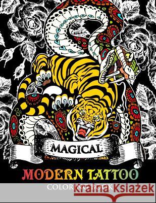 Modren Tattoo Coloring Book: Modern and Neo-Traditional Tattoo Designs Including Sugar Skulls, Mandalas and More (Tattoo Coloring Books) Tamika V. Alvarez                        Tattoo Coloring Book 9781541213517