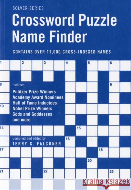 Crossword Puzzle Name Finder Terry G. Falconer 9781554072880 Firefly Books Ltd