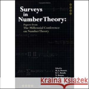 Surveys in Number Theory: Papers from the Millennial Conference on Number Theory Anita A. Hirsch Bruce Berndt Bruce Berndt 9781568811628 AK Peters