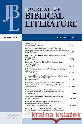 Journal of Biblical Literature, Spring 2008 James C. VanderKam 9781589834903 Society of Biblical Literature