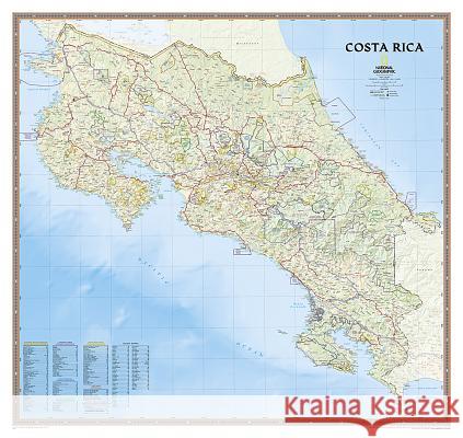National Geographic Costa Rica Wall Map (38 X 36 In) National Geographic Maps 9781597751117
