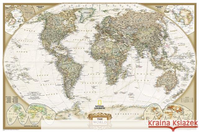 National Geographic World Wall Map - Executive (Poster Size: 36 X 24 In) National Geographic Maps 9781597752084