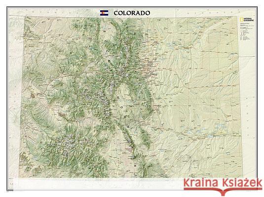 National Geographic Colorado Wall Map - Laminated (40.5 X 30.25 In) National Geographic Maps 9781597752350 National Geographic Maps