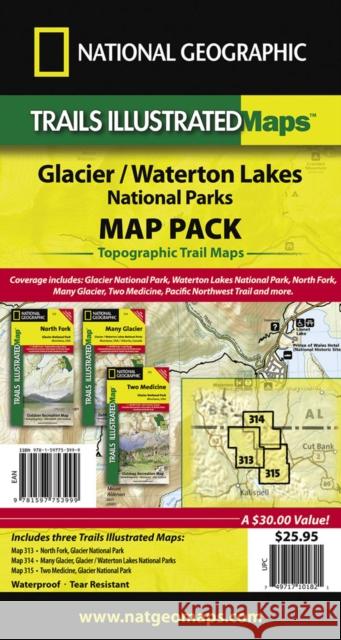 Glacier and Waterton Lakes National Parks [Map Pack Bundle] National Geographic Maps 9781597753999 Not Avail