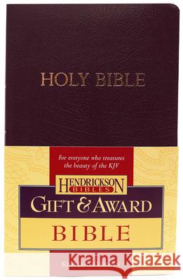 Gift & Award Bible-KJV Hendrickson Publishers 9781598560244 Hendrickson Publishers