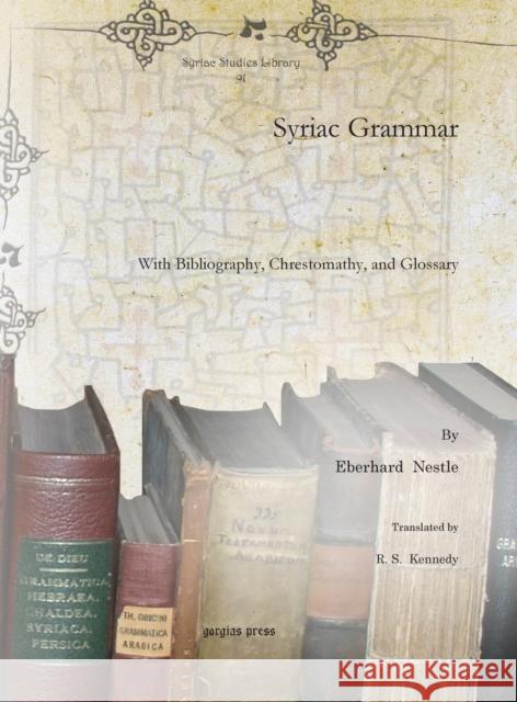 Syriac Grammar Nestle, Eberhard 9781617191824