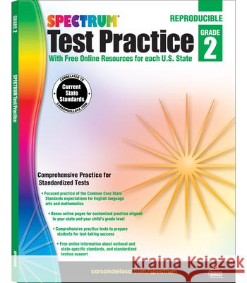 Spectrum Test Practice, Grade 2 Carson Spectrum 9781620575949 Carson Spectrum