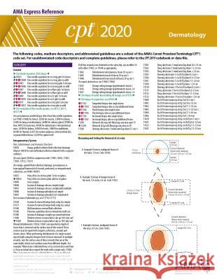 CPT 2020 Express Reference Coding Card: Dermatology American Medical Association 9781622029365