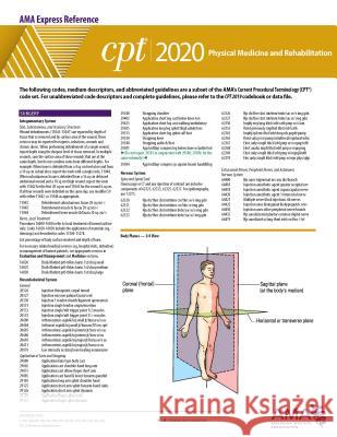 CPT 2020 Express Reference Coding Card: Physician Medicine and Rehabilitation American Medical Association 9781622029495