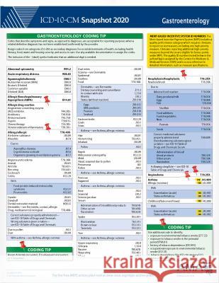 ICD-10-CM 2020 Snapshot Coding Card: Gastroenterology Ama 9781622029839 American Medical Association Press