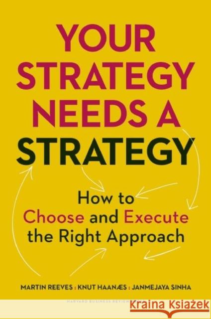 Your Strategy Needs a Strategy: How to Choose and Execute the Right Approach Janmejaya Sinha 9781625275868 Harvard Business School Press