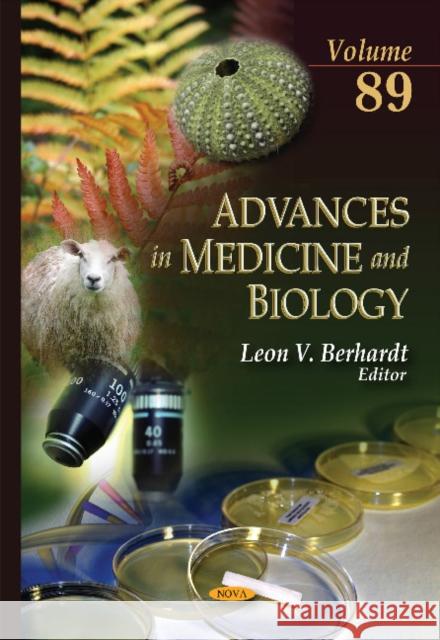 Advances in Medicine & Biology: Volume 89 Leon V Berhardt 9781634834780 Nova Science Publishers Inc