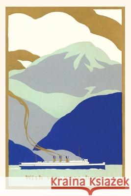Vintage Journal Blue Art Deco Ocean Liner Travel Poster Found Image Press 9781648111679 Found Image Press