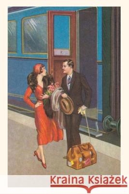 Vintage Journal Twenties Couple on Train Platform Travel Poster Found Image Press 9781648111815 Found Image Press