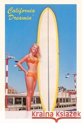 The Vintage Journal Blonde Woman with Tall Surfboard, California Found Image Press 9781648116933 Found Image Press