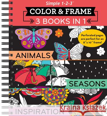 Color & Frame - 3 Books in 1 - Animals, Seasons, Inspiration (Adult Coloring Book) New Seasons 9781680222449 Publications International, Ltd.