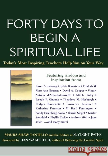 Forty Days to Begin a Spiritual Life: Today's Most Inspiring Teachers Help You on Your Way Maura Shaw 9781683365624