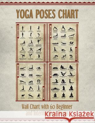 Yoga Poses Chart: Chart / Mini Poster With 60 Common Hatha Yoga Poses / Asanas in Sanskrit and English The Mindful Word 9781773801001