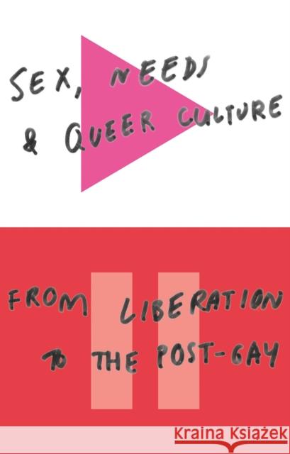 Sex, Needs and Queer Culture: From Liberation to the Postgay Alderson, Doctor David 9781783605125 Zed Books