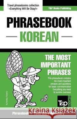 English-Korean phrasebook and 1500-word dictionary Andrey Taranov 9781786167552 T&p Books