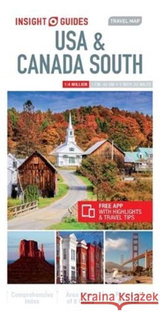 Insight Guides Travel Map USA & Canada South (Insight Maps) Insight Guides 9781789199499 APA Publications