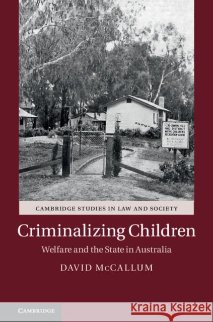 Criminalizing Children: Welfare and the State in Australia David McCallum 9781845656676
