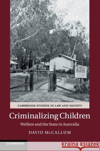 Criminalizing Children: Welfare and the State in Australia David McCallum 9781845658465