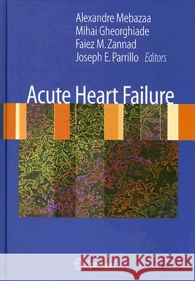 Acute Heart Failure Alexandre Mebazaa Joseph E. Parrillo Mihai Gheorghiade 9781846287817 Springer