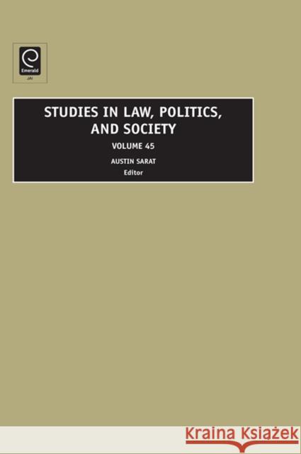Studies in Law, Politics and Society Austin Sarat 9781848550902
