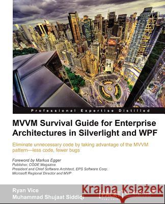 MVVM Survival Guide for Enterprise Architectures in Silverlight and Wpf Vice, Ryan 9781849683425 Packt Publishing Limited
