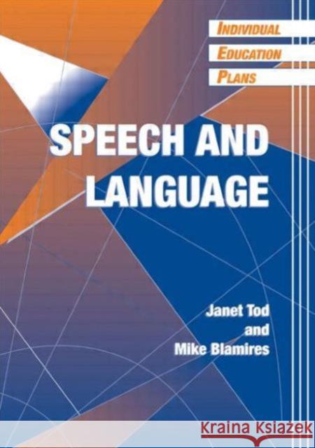 Individual Education Plans (Ieps): Speech and Language Tod, Janet 9781853465222 David Fulton Publishers,