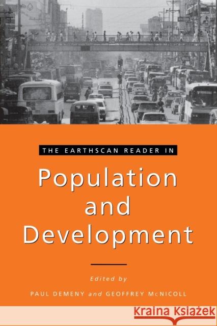 The Earthscan Reader in Population and Development  9781853832758 JAMES & JAMES (SCIENCE PUBLISHERS) LTD