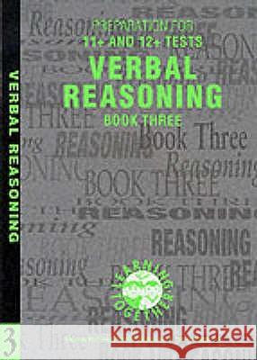 Preparation for 11+ and 12+ Tests: Book 3 - Verbal Reasoning Stephen McConkey 9781873385272 0
