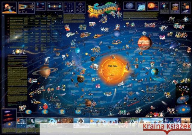 Solar system children's map wall map laminated  9781905502219 The Genuine Company Limited