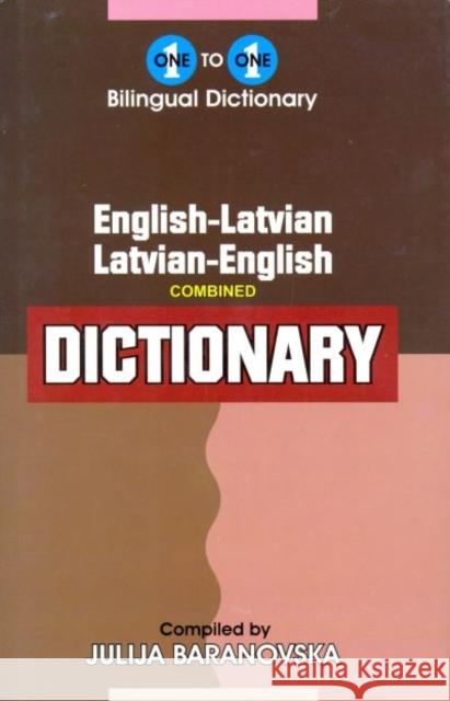 English-Latvian & Latvian-English One-to-One Dictionary: (Exam-Suitable) J. Baranovska 9781908357489 IBS Books