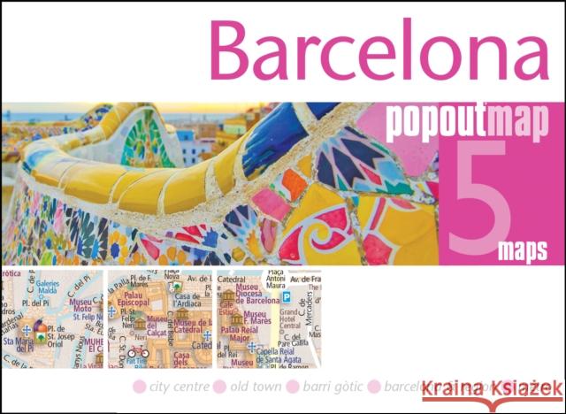 Barcelona PopOut Map: Pocket size, pop up map of Barcelona city centre  9781914515781 Heartwood Publishing