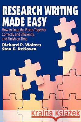 Research Writing Made Easy Richard Walters Stan Dekoven 9781931178198
