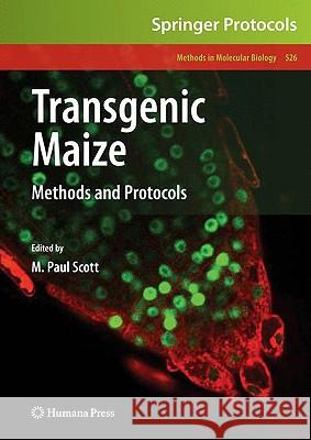 Transgenic Maize: Methods and Protocols Scott, M. Paul 9781934115497 0
