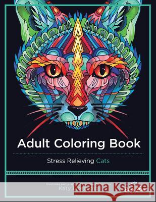 Adult Coloring Book: Stress Relieving Cats Adult Coloring Book Artists   9781941325209