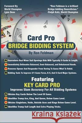 Card Pro Bridge Bidding System: Paperback Ron Feldman 9781951255114
