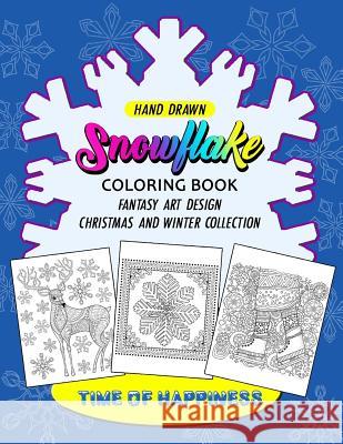 SnowFlake Coloring Book: Happy Merry Christmas Design for Adults Balloon Publishing 9781979481823 Createspace Independent Publishing Platform