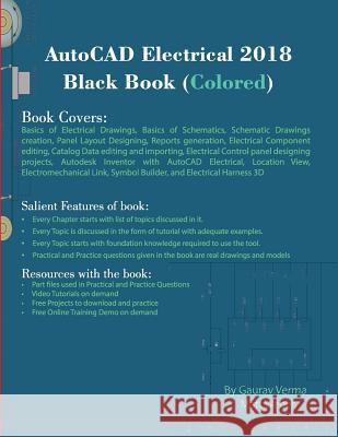 AutoCAD Electrical 2018 Black Book (Colored) Gaurav Verma Matt Weber 9781988722092 Cadcamcae Works