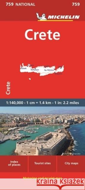 Crete - Michelin National Map 759 Michelin 9782067259669 Michelin Editions des Voyages