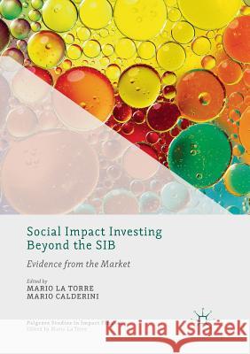 Social Impact Investing Beyond the Sib: Evidence from the Market La Torre, Mario 9783030086749 Palgrave MacMillan