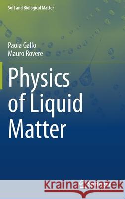 Physics of Liquid Matter Paola Gallo Mauro Rovere 9783030683481 Springer