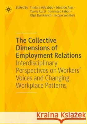 The Collective Dimensions of Employment Relations: Interdisciplinary Perspectives on Workers' Voices and Changing Workplace Patterns Addabbo, Tindara 9783030755348
