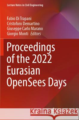 Proceedings of the 2022 Eurasian OpenSees Days  9783031301278 Springer Nature Switzerland