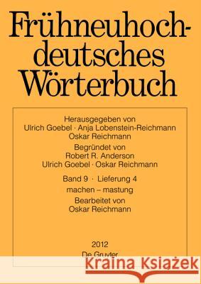 Machen - Maszeug Oskar Reichmann 9783110175844 Walter de Gruyter
