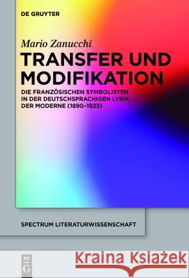 Transfer und Modifikation Zanucchi, Mario 9783110425192 De Gruyter